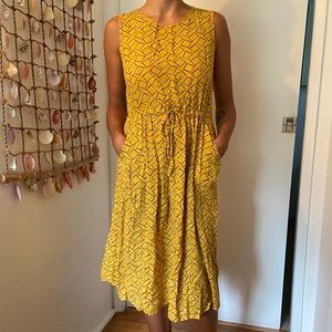 Yellow Summer Sundress with Pockets